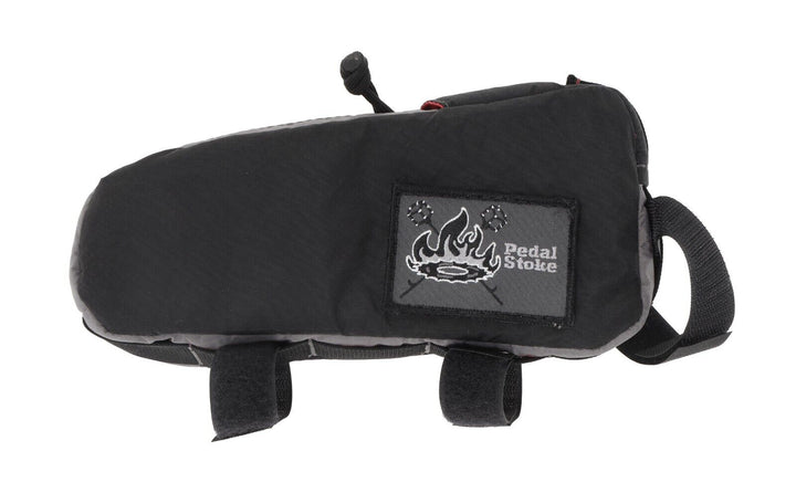 Pedal Stoke Custom Top Tube Bag Waterproof MTB Gravl Bike BLACK/GREY Bikepacking