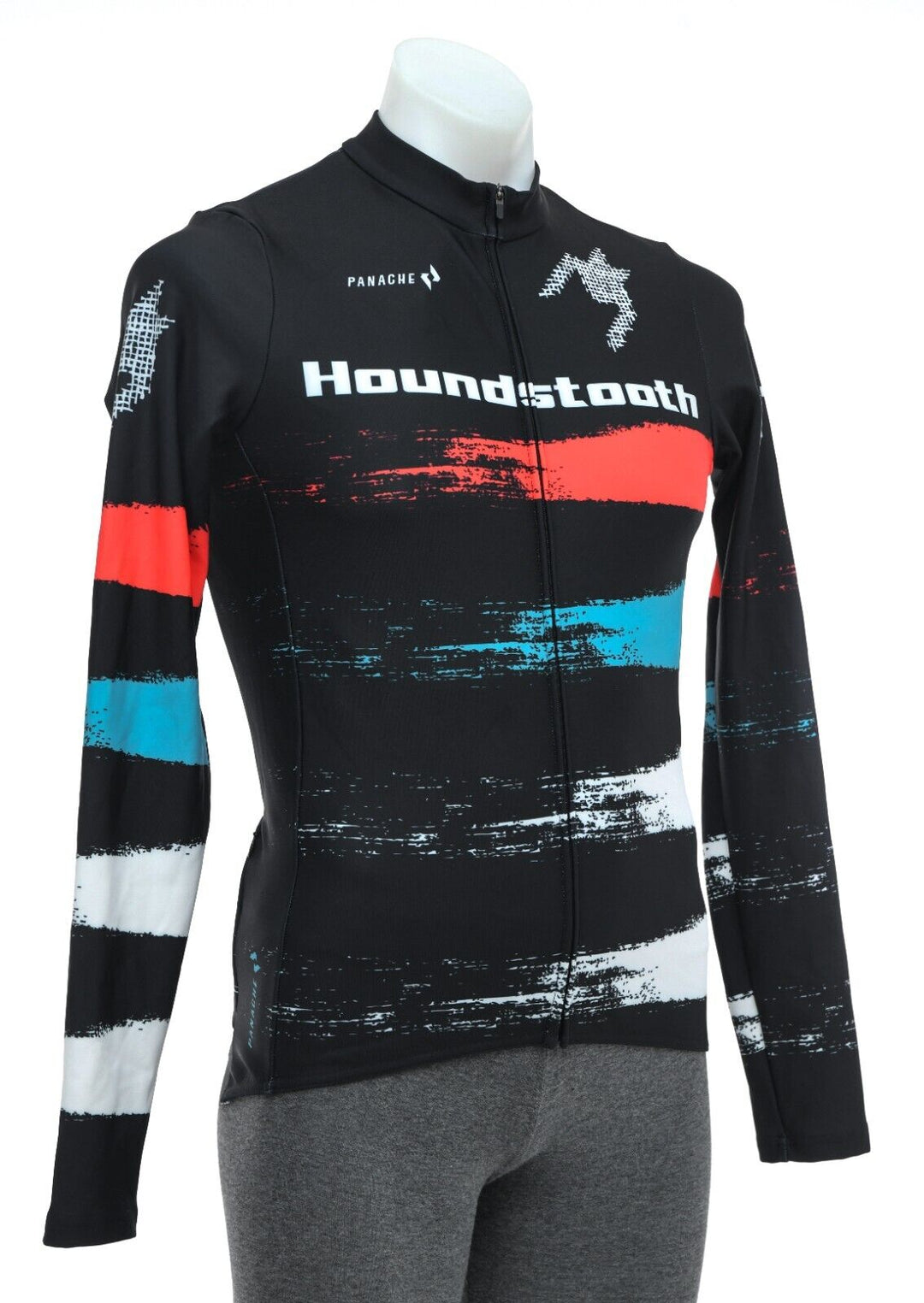 Panache Houndstooth Racing Pro Thermal Long Slv Jersey Men MEDIUM Black Bike HTR