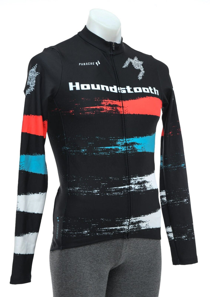 Panache Houndstooth Racing Pro Thermal Long Slv Jersey Men MEDIUM Black Bike HTR