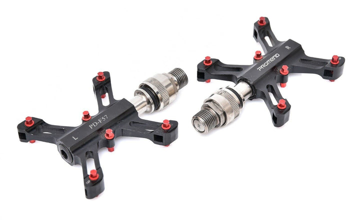 Promend PD-F57 Quick Release Folding Bike Flat Pedal Steel Alloy MTB 9/16