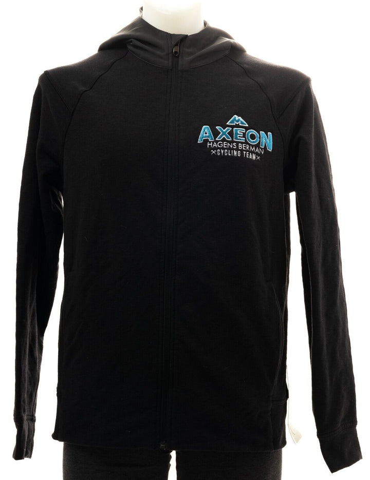 Lululemon City Sweat Hoodie Axeon Pro Team Men MEDIUM Black Full Zip Reflective