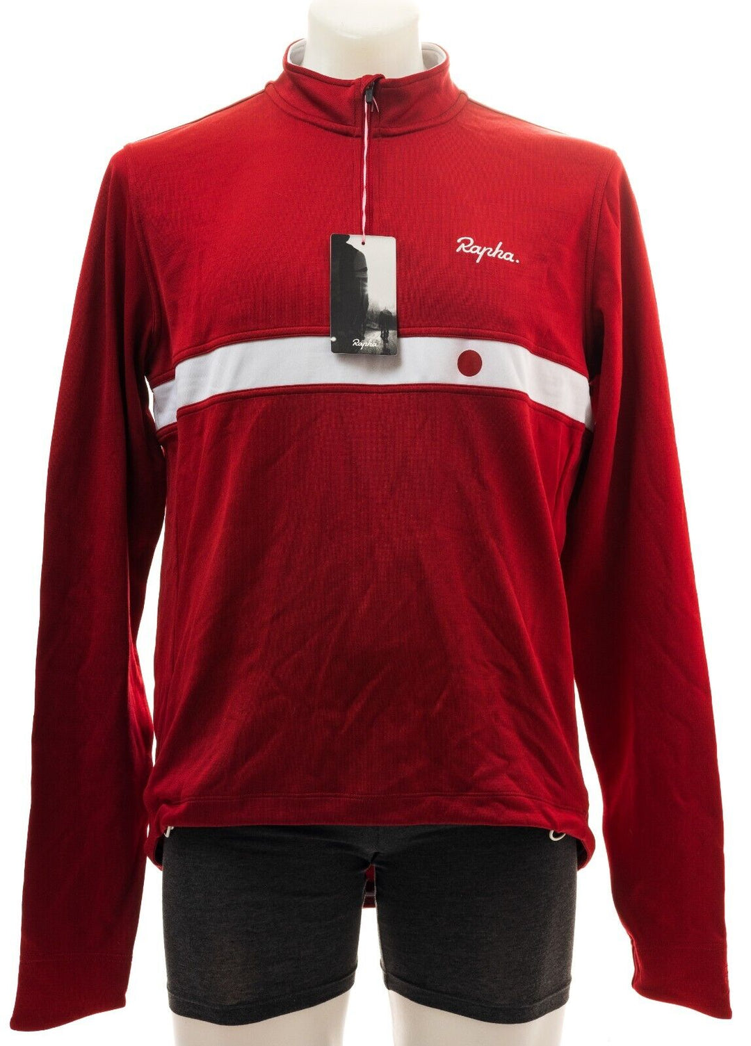 Rapha Long Sleeve Country Jersey Japan Men 2XL RED Road Cycling Gravel Wool