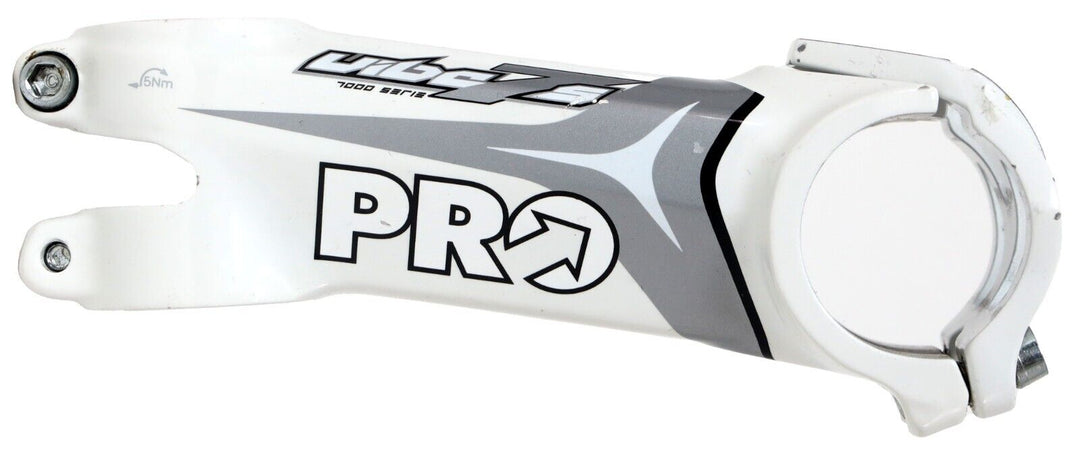 PRO Vibe 7s Alloy Road Bike Stem 31.8 x 100mm 10º White 1 1/8" 2 Bolt MTB Gravel