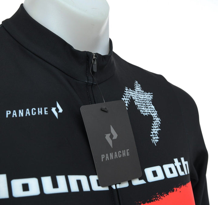 Panache Houndstooth Racing Pro Thermal Long Slv Jersey Men MEDIUM Black Bike HTR