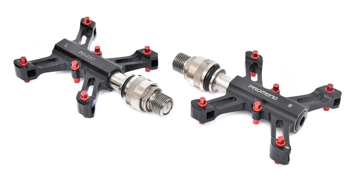 Promend PD-F57 Quick Release Folding Bike Flat Pedal Steel Alloy MTB 9/16