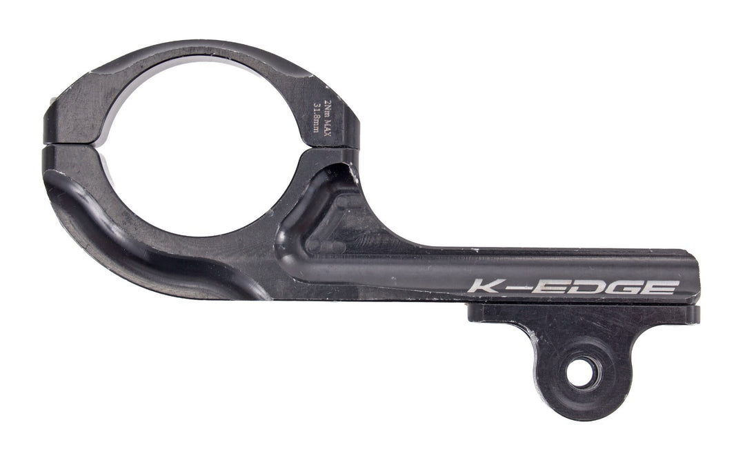 K-Edge Go Big Pro Dual Side Light Action Camera Mount 31.8mm Clamp Black Front