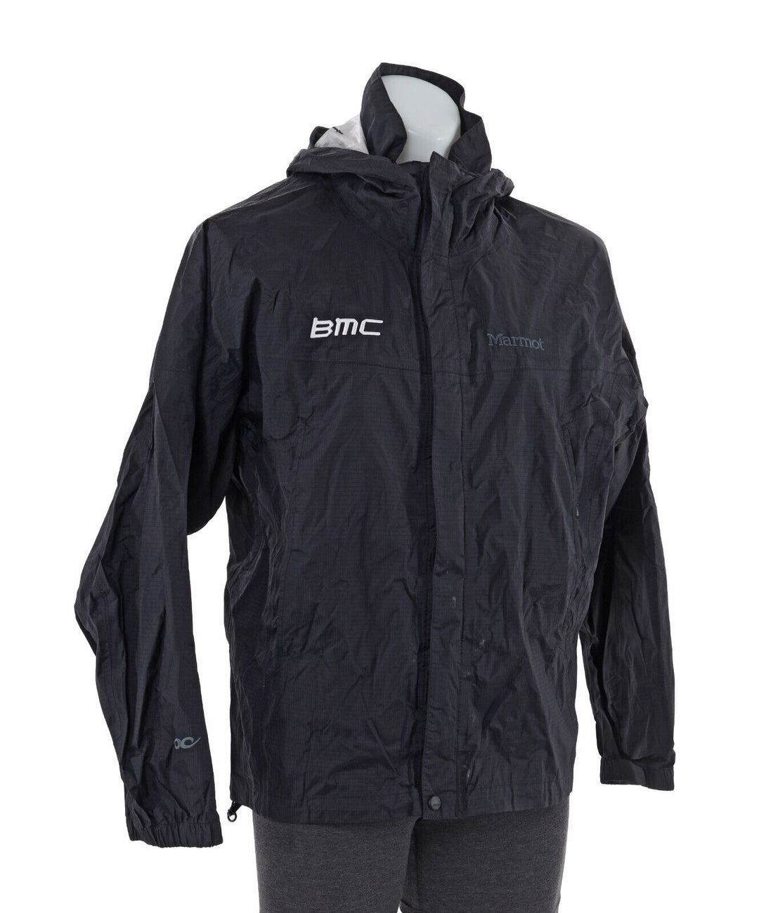 Marmot BMC Pro Cycling Team PreCip Rain Jacket Men MEDIUM Black Hood Lightweight