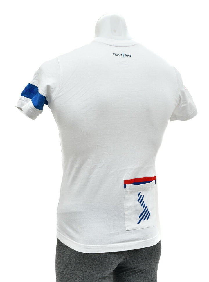 Rapha Team Sky Rain - The Game Changer T-Shirt Men XS White Pro Cycling Team