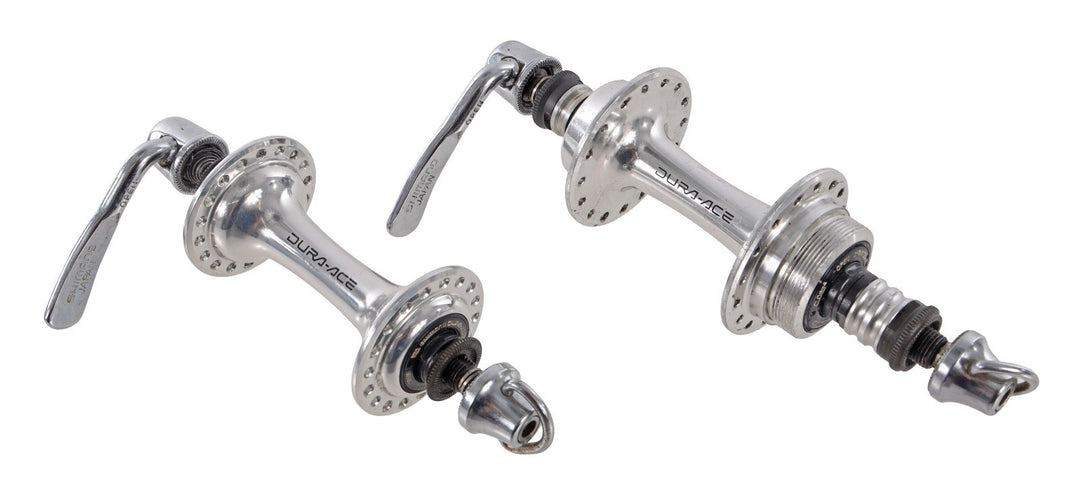 Shimano Dura-Ace 7400 Freewheel 8s Frnt/Rear Hub Set 100/130mm QR 36/32H Vintage