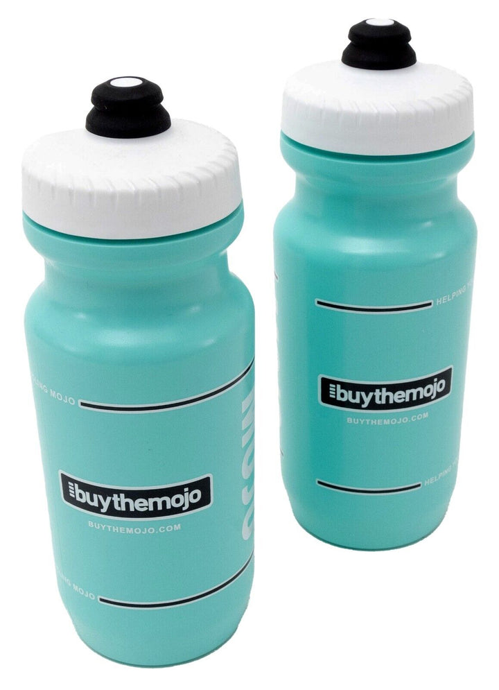 MOJO Specialized Water Bottles 21 Oz CELESTE -or- GREY 2 PACK Cycling Run Hike