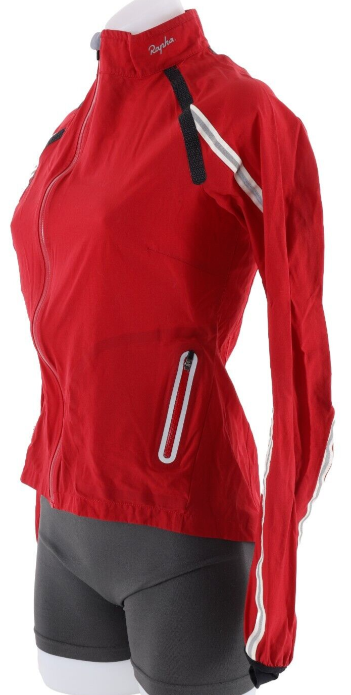 Rapha Women Wind Jacket XS Red Lightweight Road Bike Gravel CX Cycling Packable
