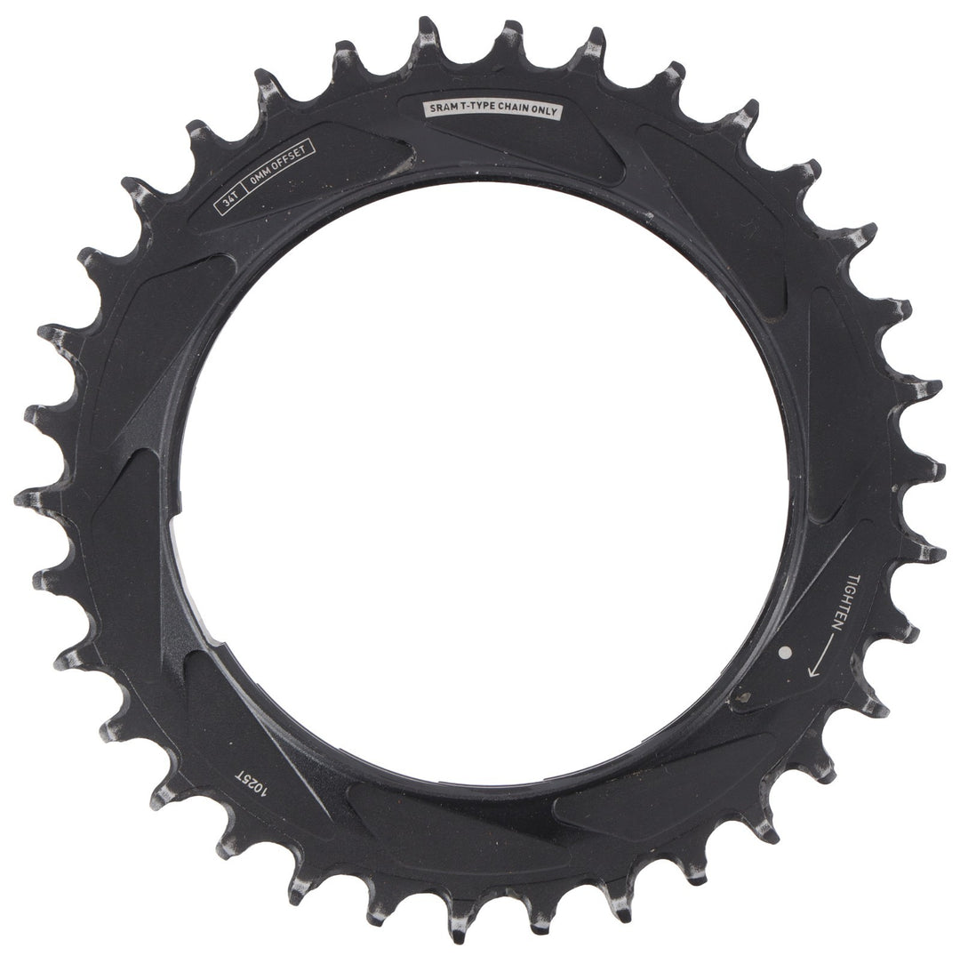 SRAM Eagle Transmission Thread Mount 34T MTB Chainring T-Type 0mm Offset 12 Spd