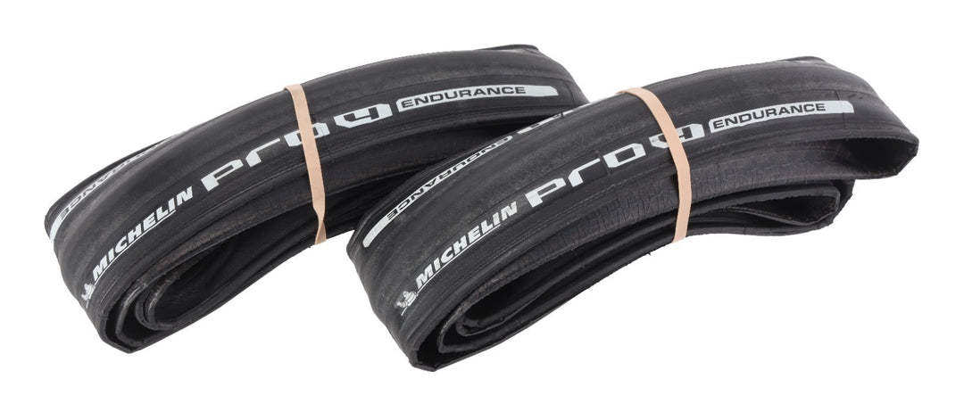 Michelin Pro 4 Endurance Road Bike Clincher Tires 700x25c PAIR Race BLACK Tri TT