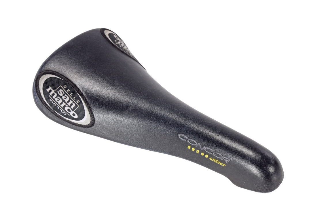 Selle San Marco Concor Light Titanium Rails Leather Saddle 130mm 7x7mm Road Bike