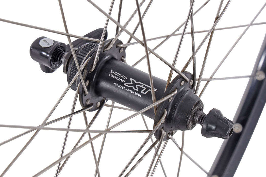 Mavic X717 Disc 26" XT M765 Alloy Clincher Mtn Bike Wheelset Shimano 9/10 Spd QR