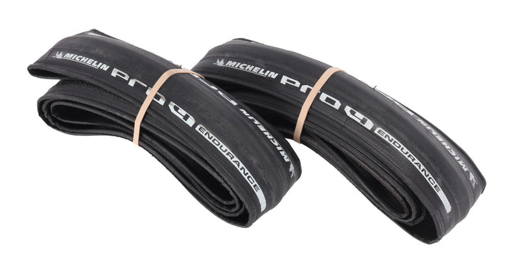 Michelin Pro 4 Endurance Road Bike Clincher Tires 700x25c PAIR Race BLACK Tri TT