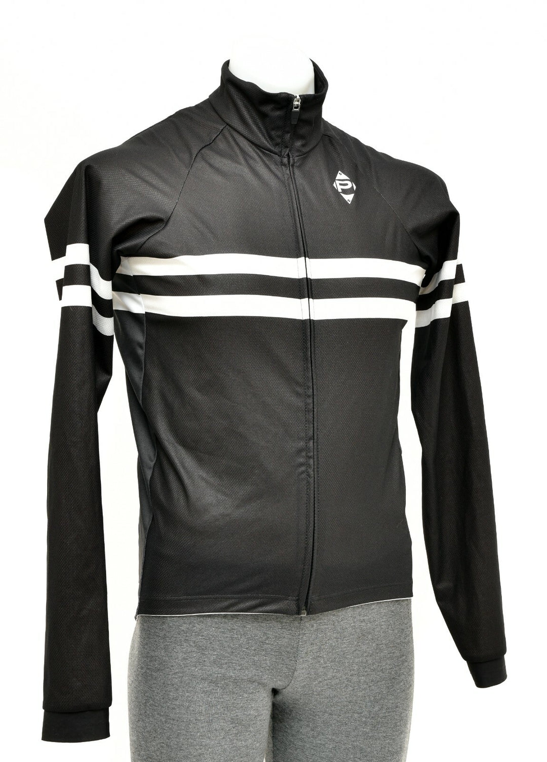 Panache Cycling Wind Jacket Men MEDIUM Black Striped Road Bike Gravel MTB Pocket