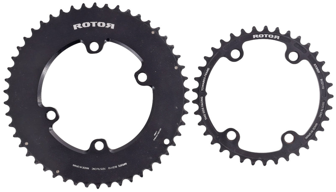 Rotor Round 50/37T Road Bike Chainring SET 12 Speed SRAM AXS 110mm BCD 4-Bolt