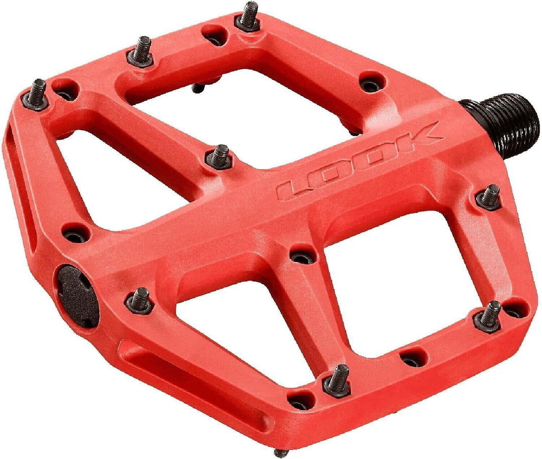 Look Trail Fusion Mountain Bike Flat Pedals MTB 9/16 Red Downhill Trail Enduro