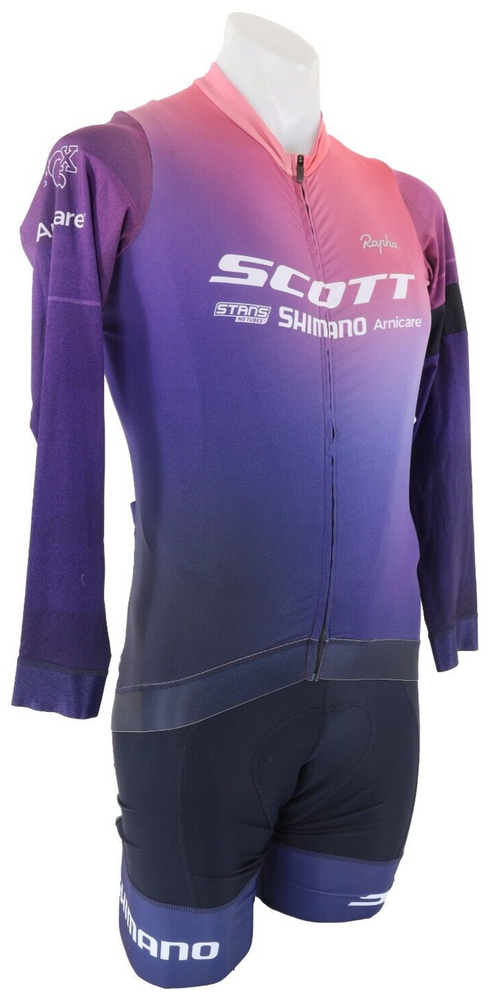 Rapha Scott Pro Team Training Long Sleeve Cycling Kit Men LARGE Purple Shimano
