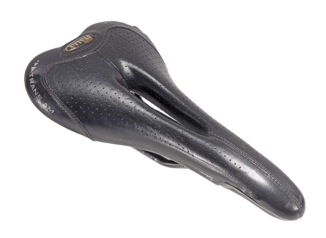 Selle Italia Flite Trans AM Road Bike Saddle 135mm 7 x 7mm BLACK Leather Cycling