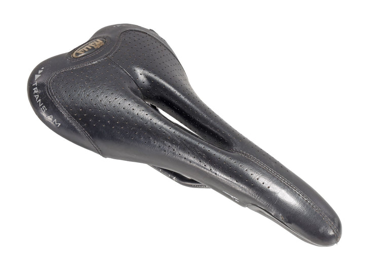 Selle Italia Flite Trans AM Road Bike Saddle 135mm 7 x 7mm BLACK Leather Cycling