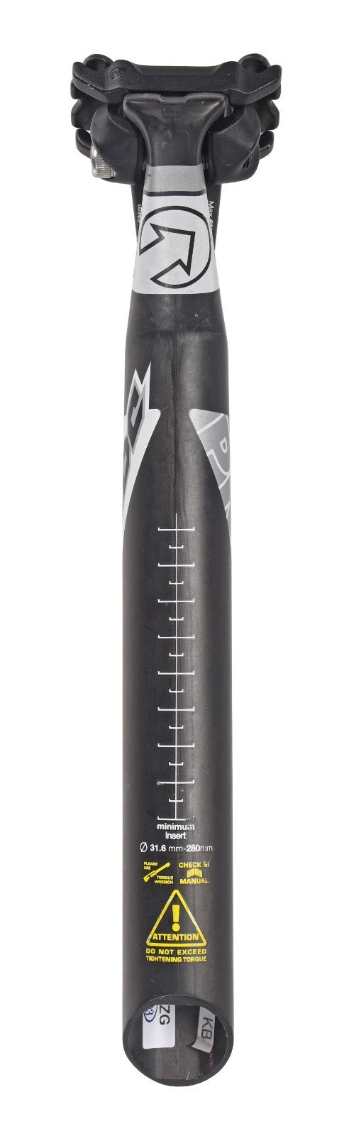 PRO Vibe Carbon Road Bike Seatpost 31.6 x 280mm 25mm Offset Black 7x 7mm Gravel