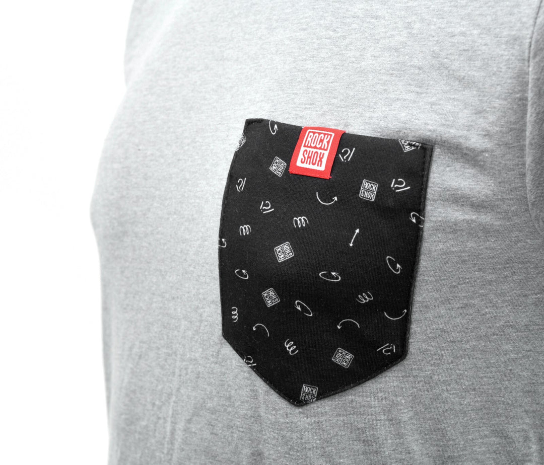 RockShox T-Shirt Men SMALL Grey World Bicycle Relief Lifestyle Mountain Bike