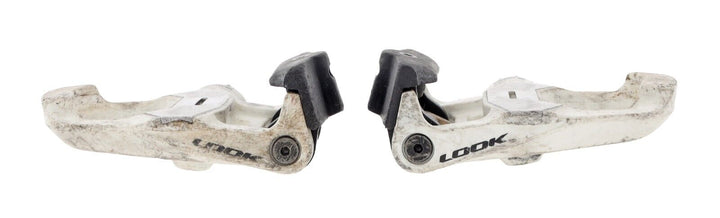 Look KEO 2 Max Steel Clipless Road Bike Pedals WHITE 3-Bolt Triathlon Cycling