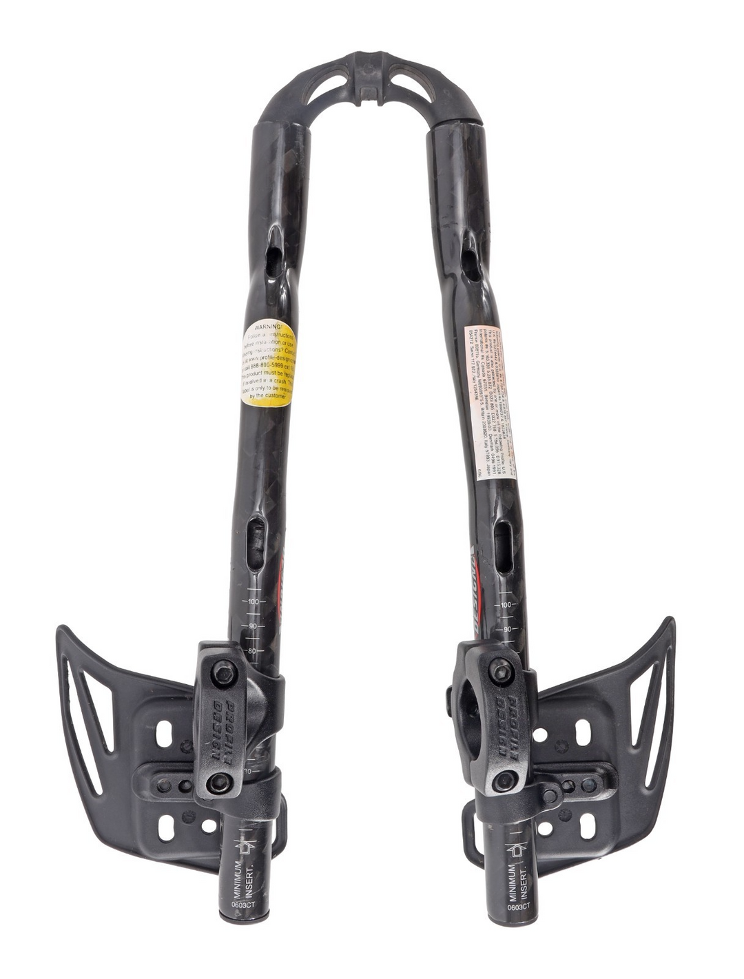 Profile Design T2+ Cobra Carbon Clip On Aerobar Extensions 335mm 31.8mm w/ Pads