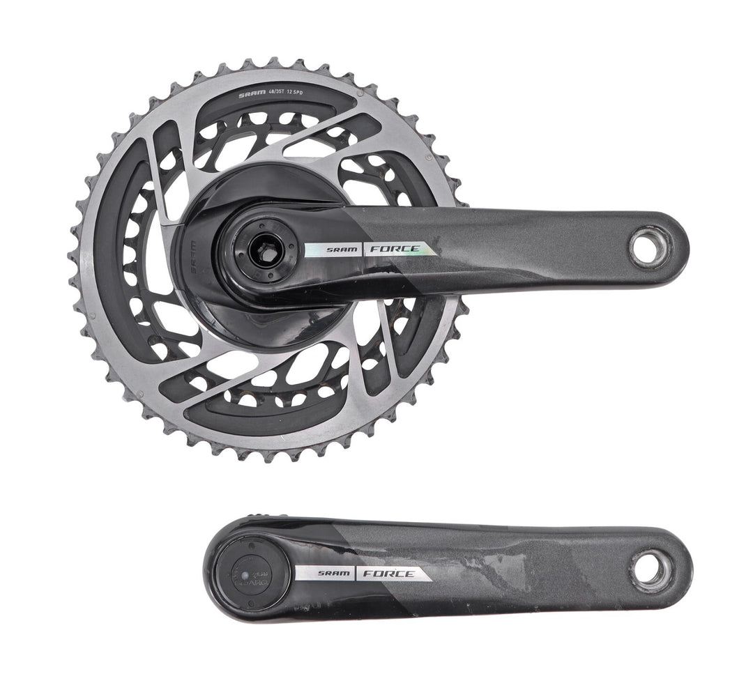 SRAM Force AXS D2 DUB Wide 175mm Carbon Crankset 48/35T Quarq Power Meter Gravel