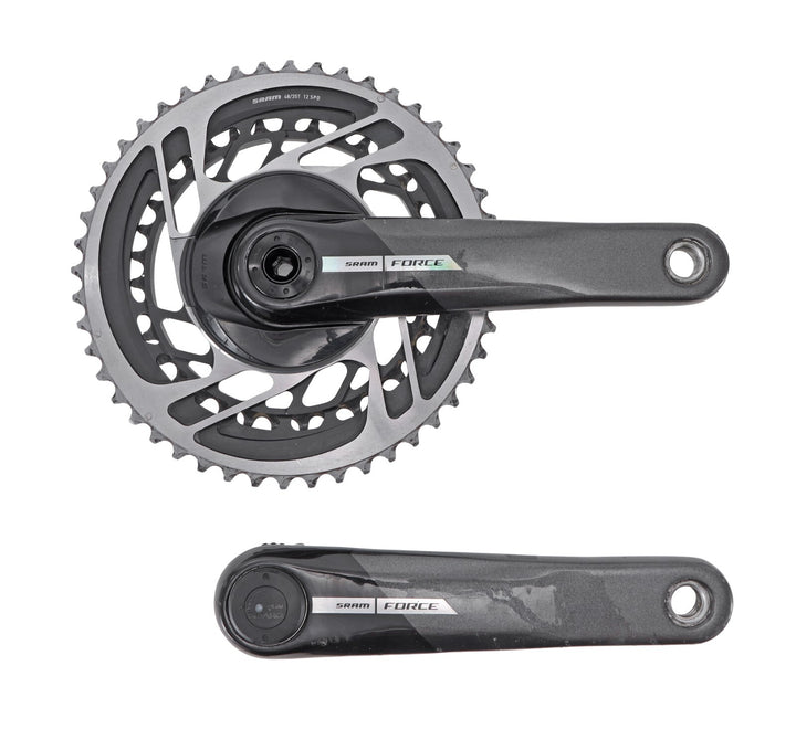 SRAM Force AXS D2 DUB Wide 175mm Carbon Crankset 48/35T Quarq Power Meter Gravel