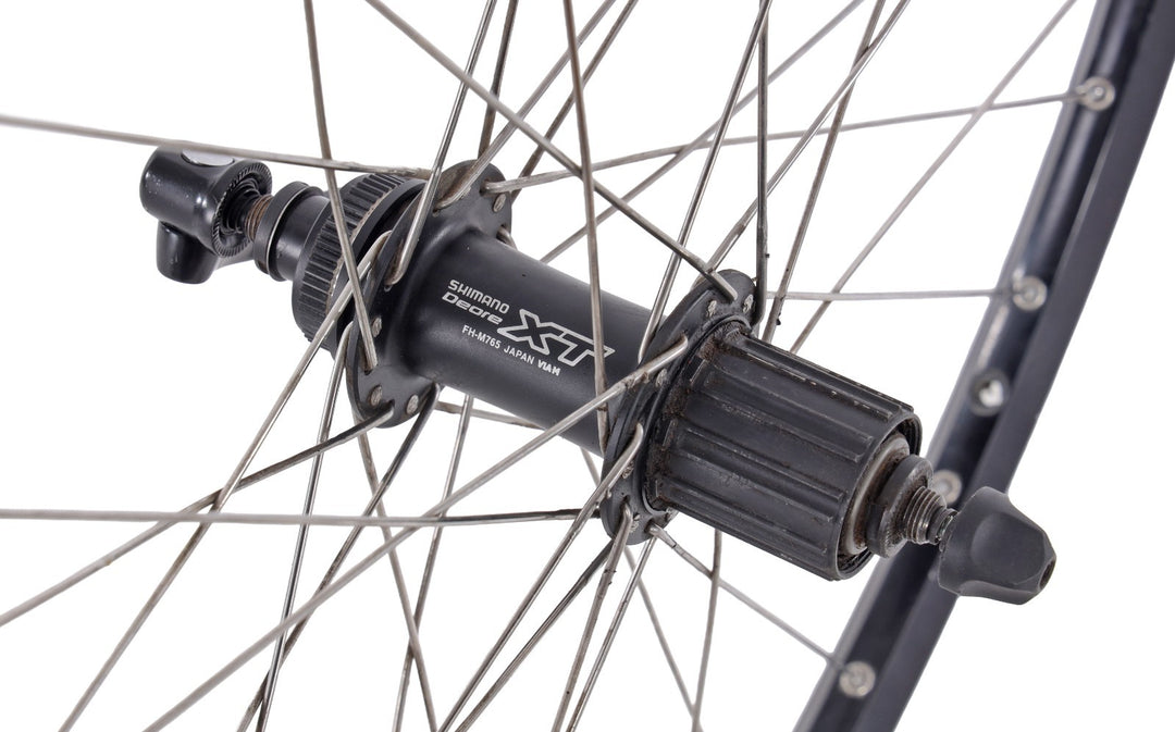 Mavic X717 Disc 26" XT M765 Alloy Clincher Mtn Bike Wheelset Shimano 9/10 Spd QR