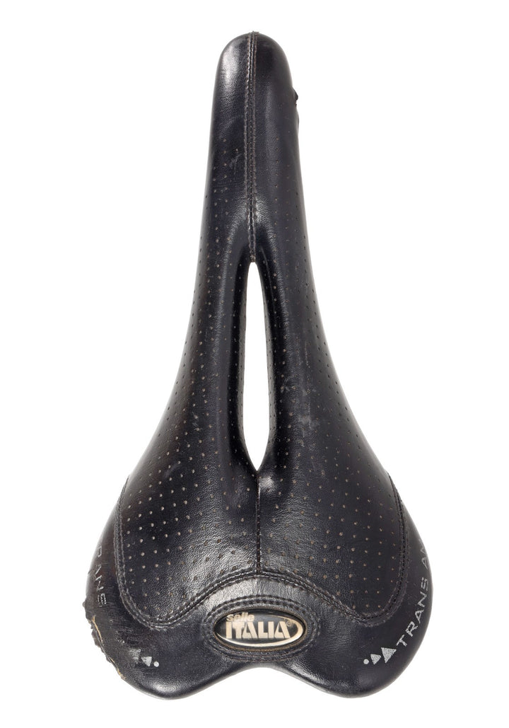 Selle Italia Flite Trans AM Road Bike Saddle 135mm 7 x 7mm BLACK Leather Cycling