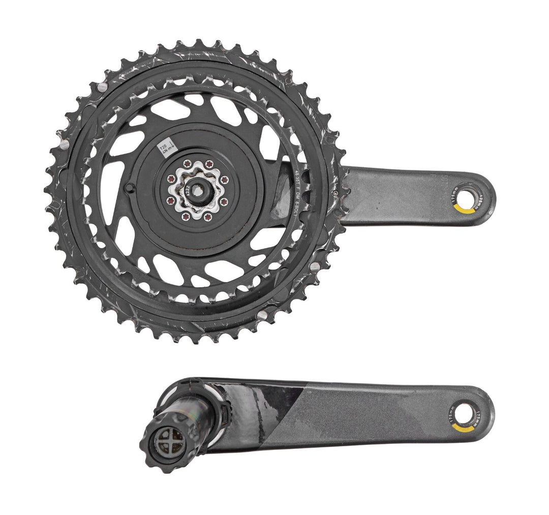SRAM Force AXS D2 DUB Wide 175mm Carbon Crankset 48/35T Quarq Power Meter Gravel
