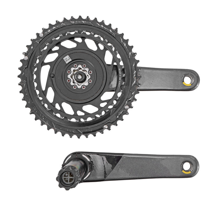 SRAM Force AXS D2 DUB Wide 175mm Carbon Crankset 48/35T Quarq Power Meter Gravel