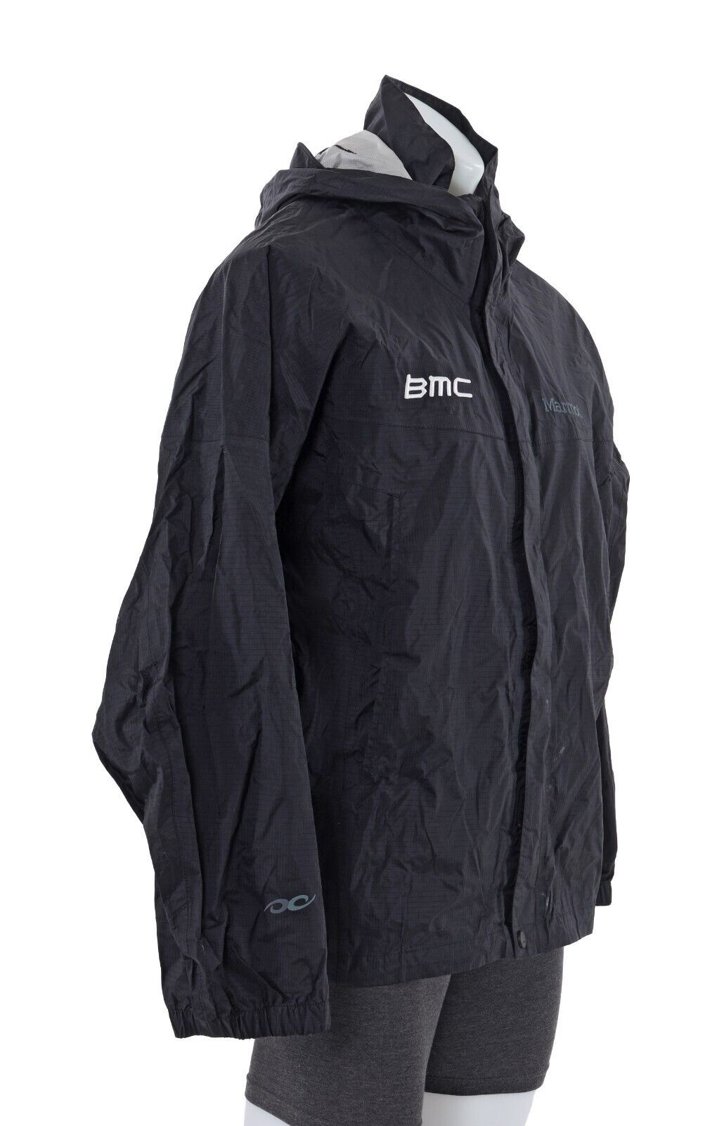 Marmot BMC Pro Cycling Team PreCip Rain Jacket Men MEDIUM Black Hood Lightweight