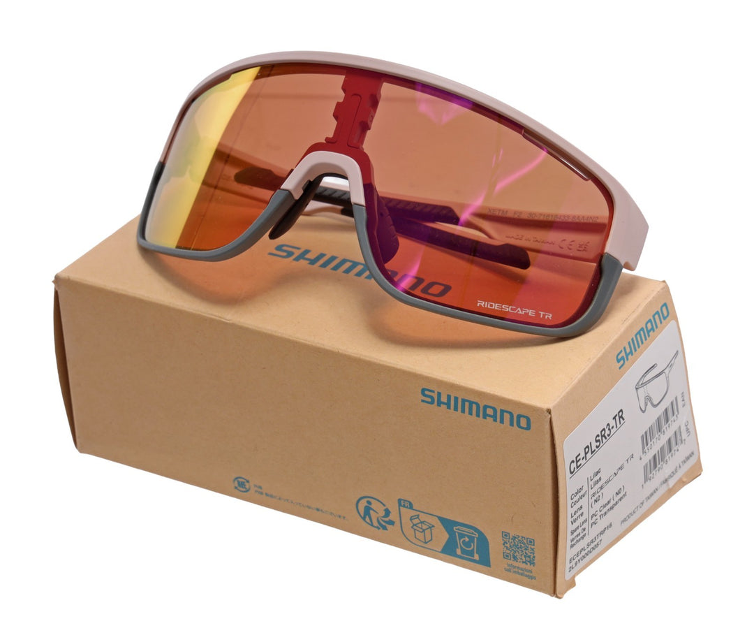 Shimano Pulsar Cycling Sunglasses Lilac Ridescape TR Lens CE-PLSR3 Gravel Road