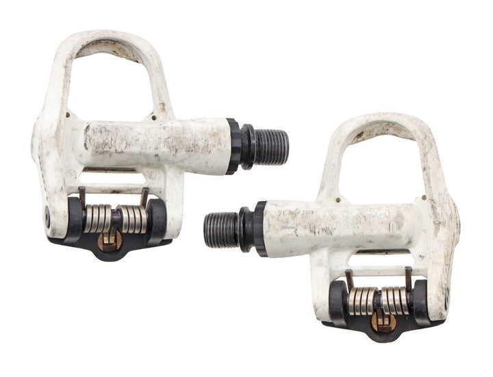 Look KEO 2 Max Steel Clipless Road Bike Pedals WHITE 3-Bolt Triathlon Cycling