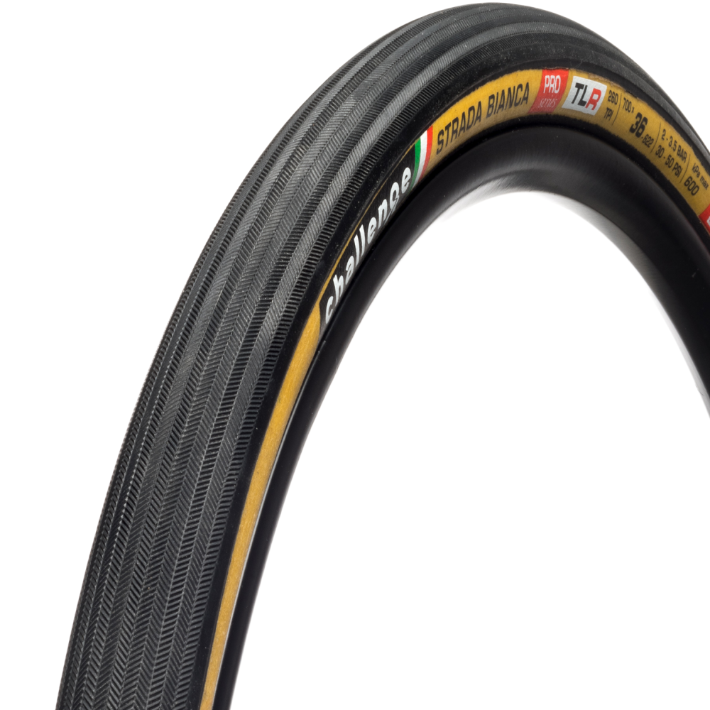 Challenge Strada Bianca PRO TLR Hand Made Tubeless Road Gravel Bike Tire 700x36c
