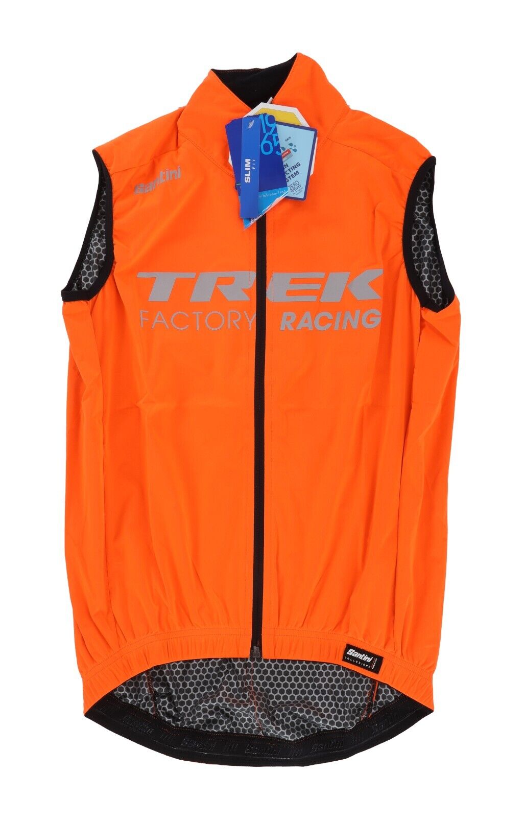 Santini Trek Factory Racing Team Issue Cycling Rain Wind Vest + Jacket XS Hi Viz