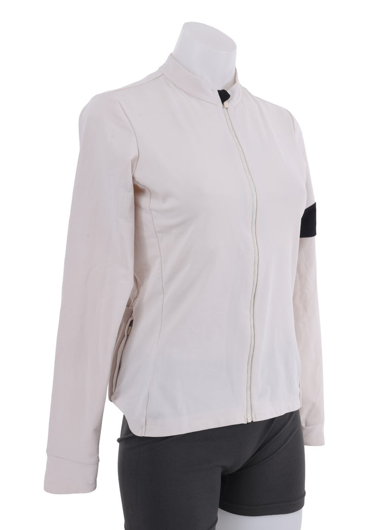 Rapha Souplesse Thermal Jersey Women LARGE White Road Bike Gravel Mountain Race