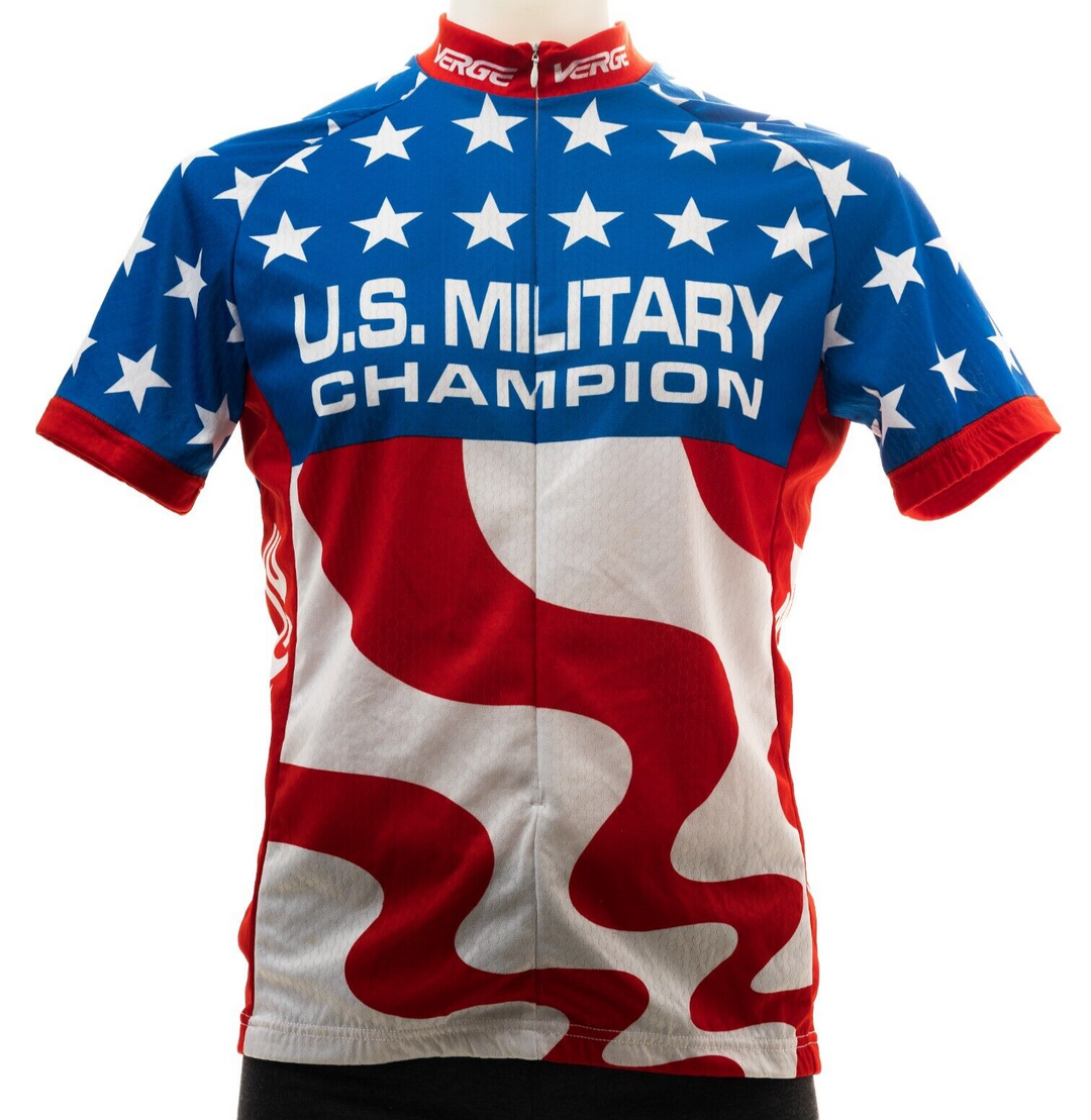 Verge US Military Champion Jersey Short Sleeve Men LARGE Road Race Gravel Bike