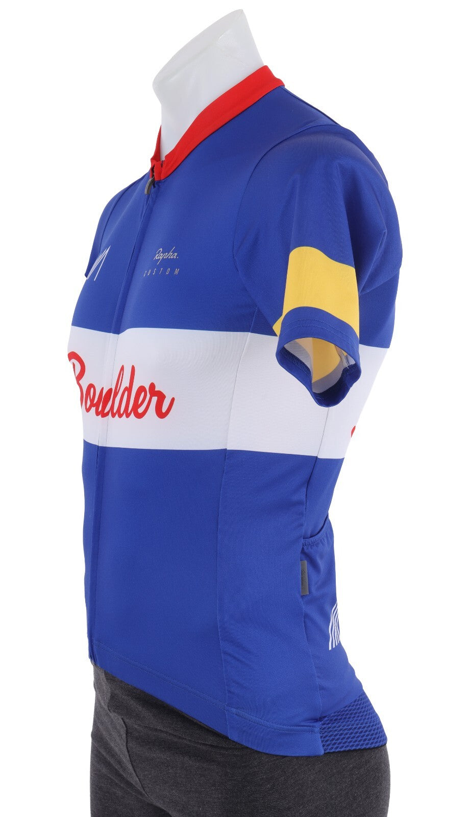 Rapha Boulder Midweight Race Short Slv Jersey Men MEDIUM Blue Bike Custom RCC