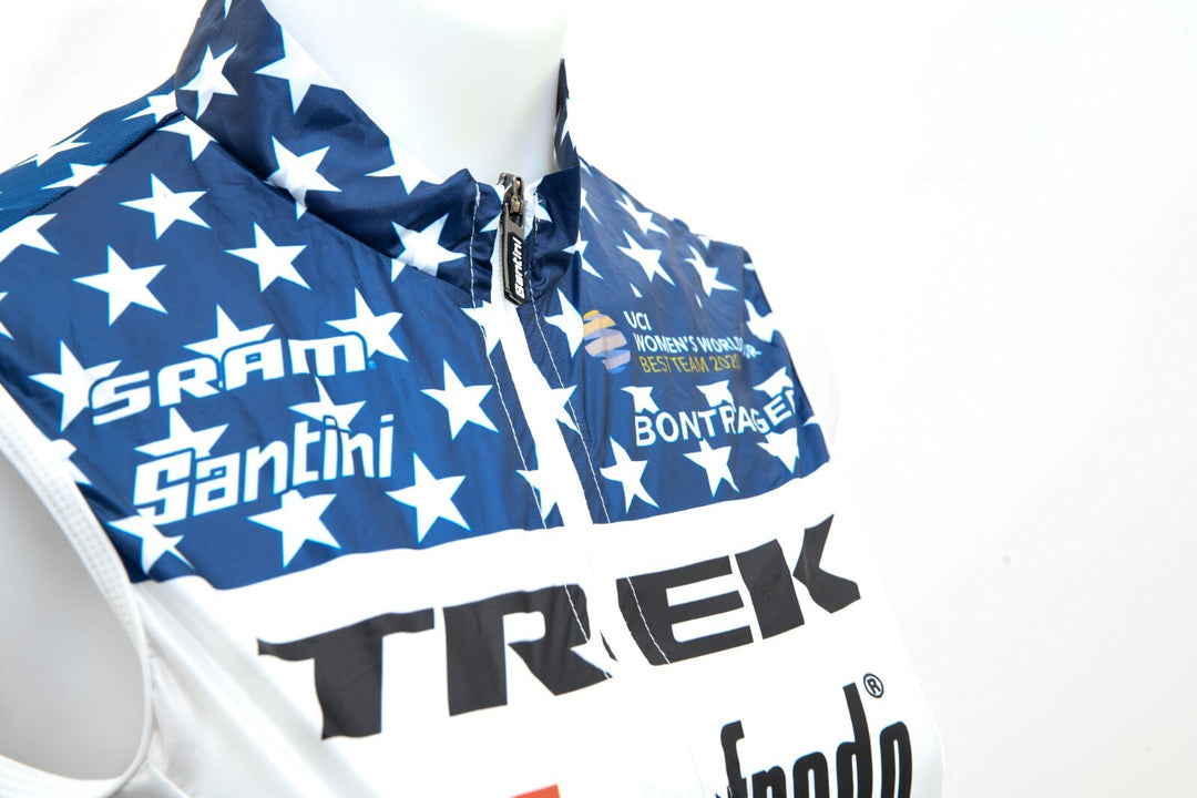 Santini Trek Segafredo Pro Cycling USA Champ Light Wind Vest Women XS Road Bike
