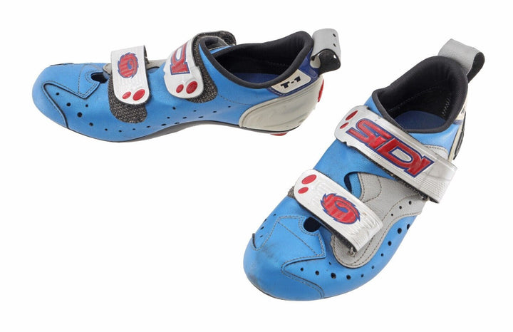 Sidi Scarpe T-1 Triathlon Road Bike Shoes EU 39 US Men 6.5 BLUE 2/3 Bolt Cycling