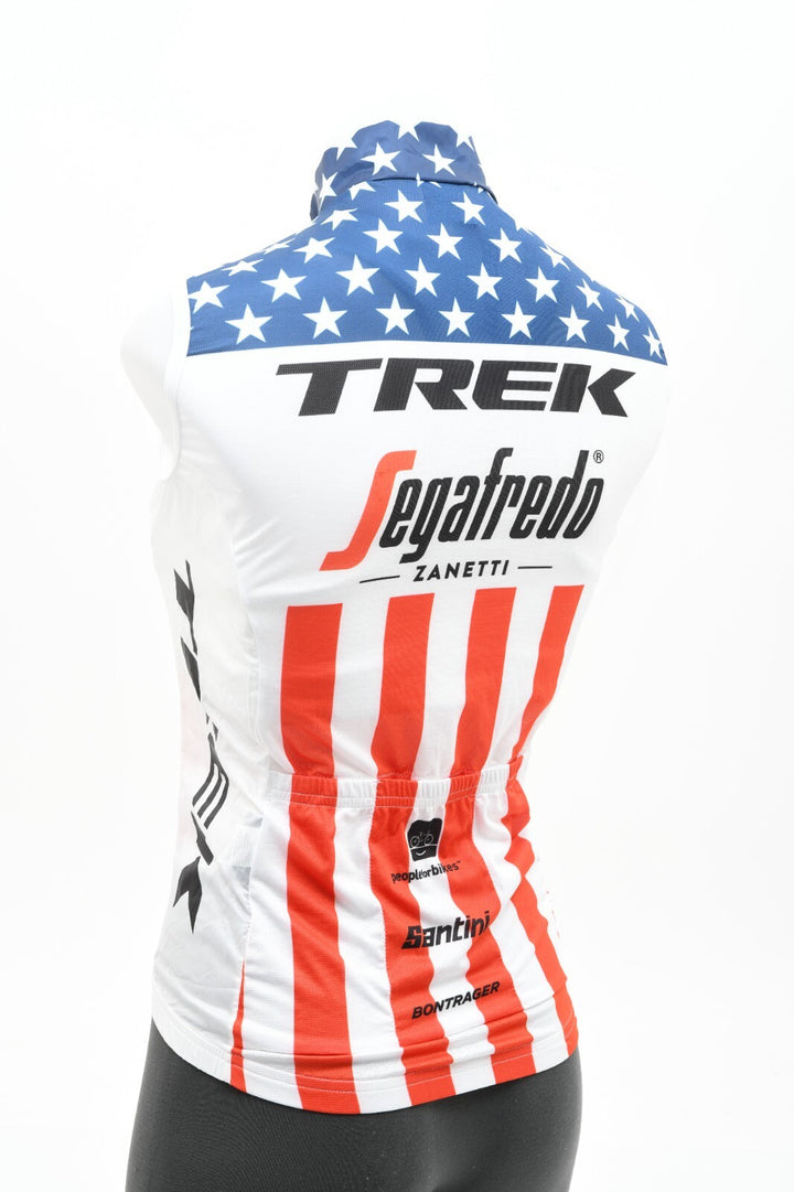 Santini Trek Segafredo Pro Cycling USA Champ Light Wind Vest Women XS Road Bike