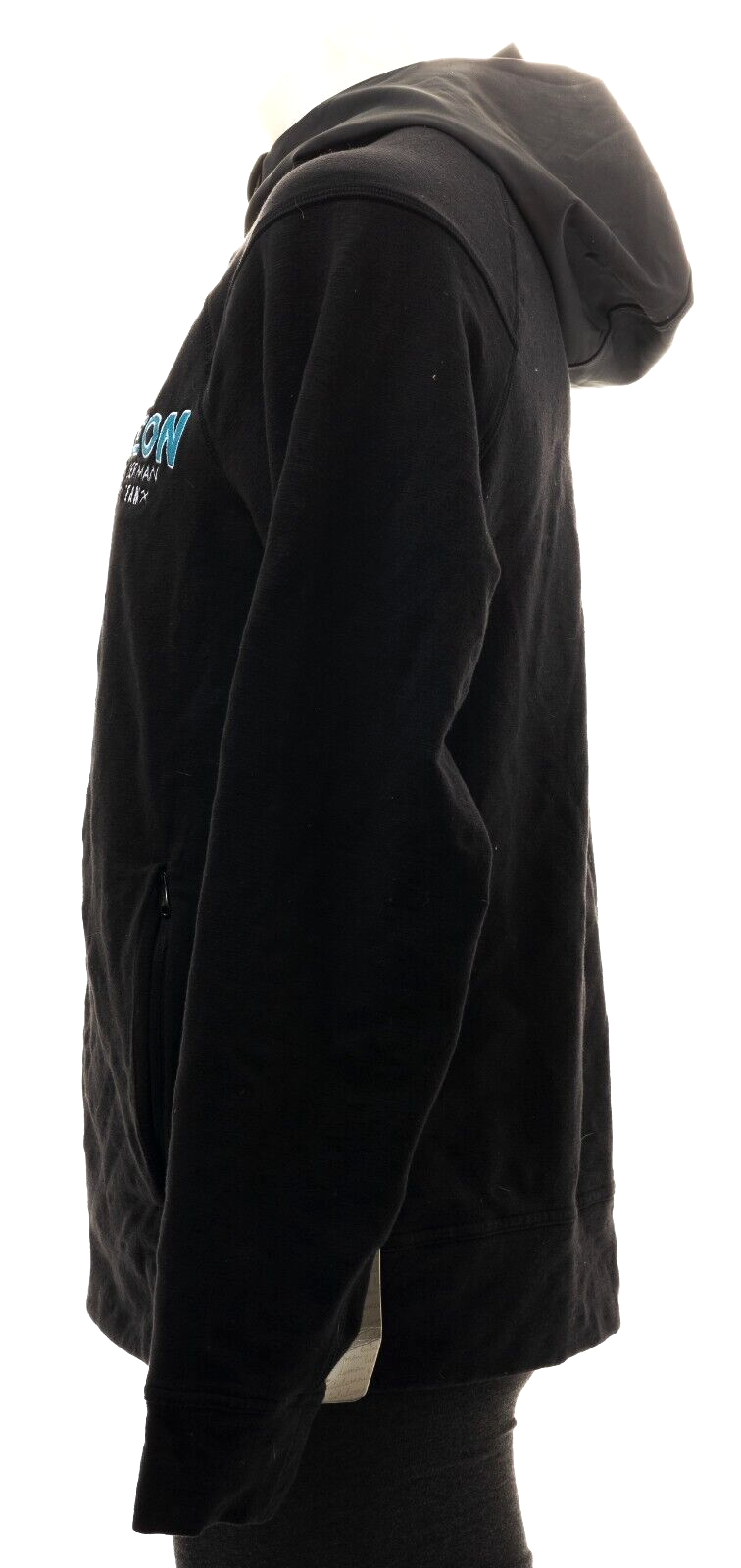 Lululemon City Sweat Hoodie Axeon Pro Team Men MEDIUM Black Full Zip Reflective