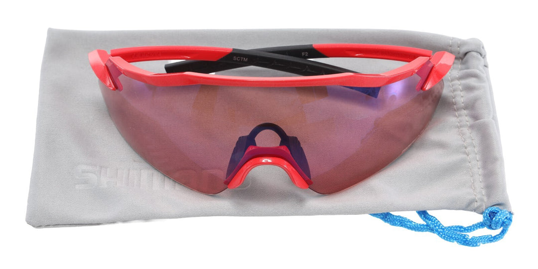 Shimano Equinox Cycling Sunglasses GLOSS RED Ridescape OR Lens CE-EQNX4 Gravel