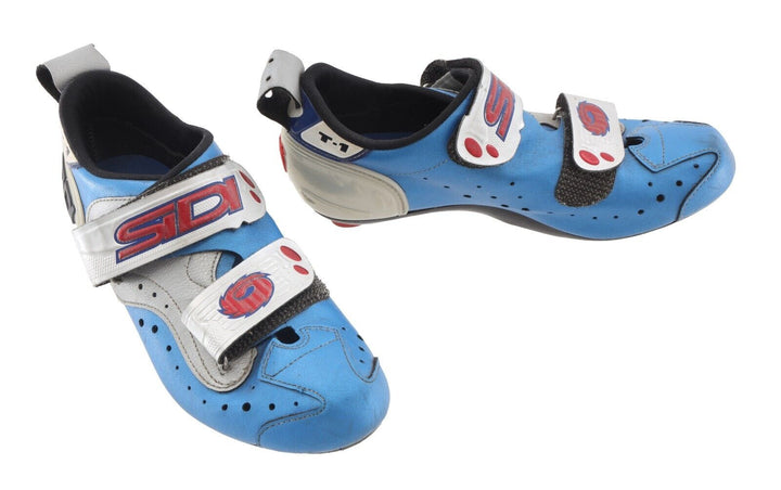 Sidi Scarpe T-1 Triathlon Road Bike Shoes EU 39 US Men 6.5 BLUE 2/3 Bolt Cycling